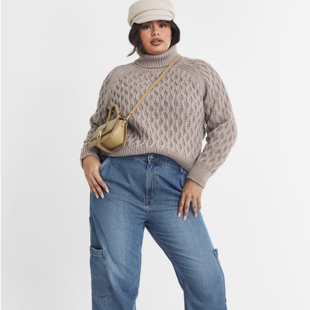 H&M Cableknit Turtleneck - sz S